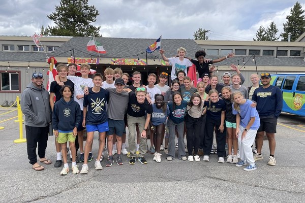 Palmer Ridge athletes during Grand Junction team travel